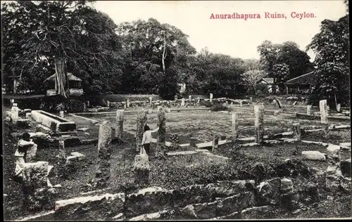 Ak Ceylon Sri Lanka, Anuradhapura-Ruinen