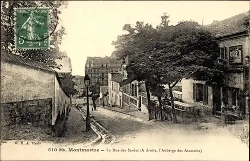 Ak Paris XVIII. Montmartre, La Rue des Saules