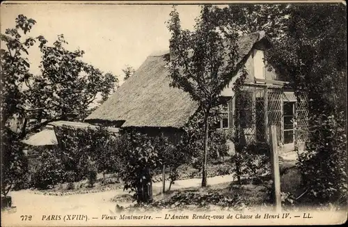 Ak Paris XVIII. Bezirk Buttes-Montmartre, der ehemalige Jagdtreffpunkt Heinrichs IV