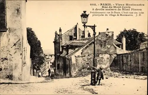 Ak Paris XVIII. Montmartre, Rue du Mont Cenis