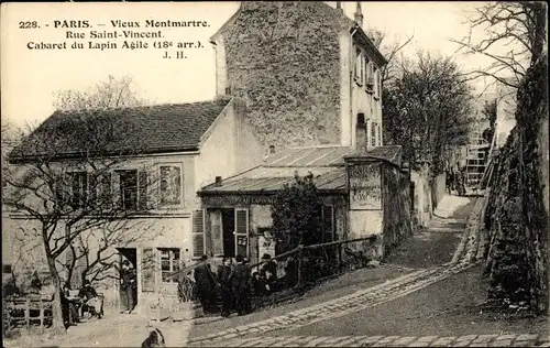 Ak Paris XVIII. Montmartre, Rue Saint Vincent, Cabaret du Lapin Agile