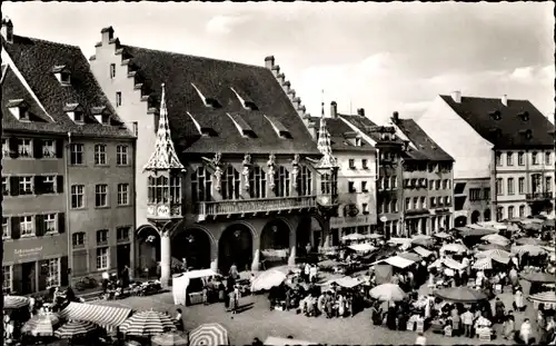 Ak Freiburg im Breisgau, Markt, Kaufhaus