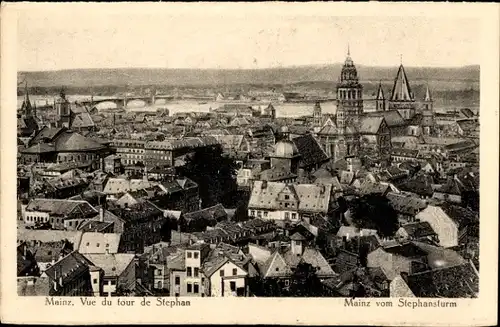 Ak Mainz am Rhein, Blick vom Stephansturm