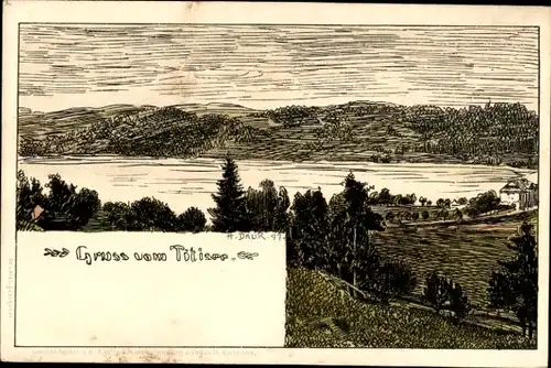 Künstler Ak Titisee Neustadt im Breisgau Hochschwarzwald, Panorama