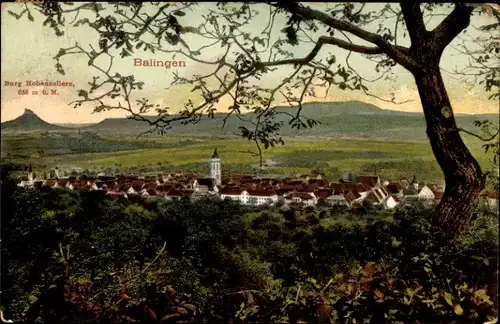 Ak Balingen in Württemberg, Burg Hohenzollern, Panorama