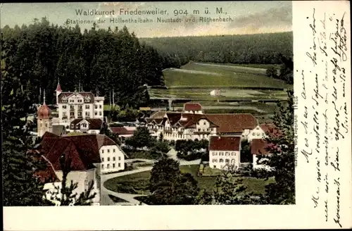 Ak Rötenbach Friedenweiler im Schwarzwald, Höllenthalbahn Neustadt