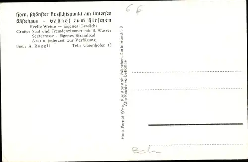 Ak Horn Gaienhofen am Bodensee, Panorama