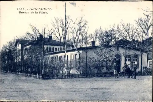 Ak Griesheim bei Darmstadt, Bureau de la Place