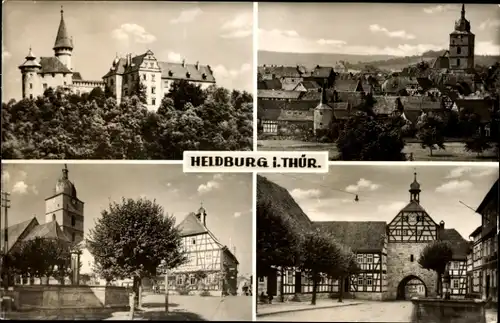 Ak Bad Colberg Heldburg in Thüringen, Kirche und Tor