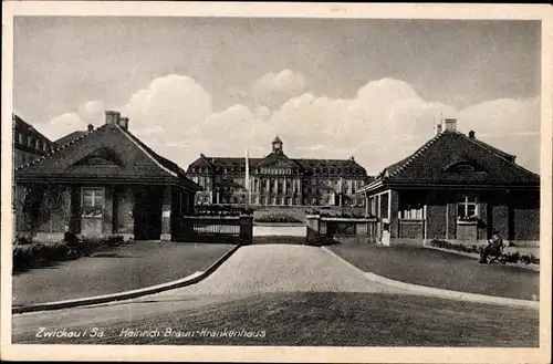 Ak Zwickau in Sachsen, Heinrich Braun Krankenhaus