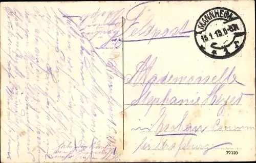 Ak Mannheim in Baden, Planken, Straßenbahn