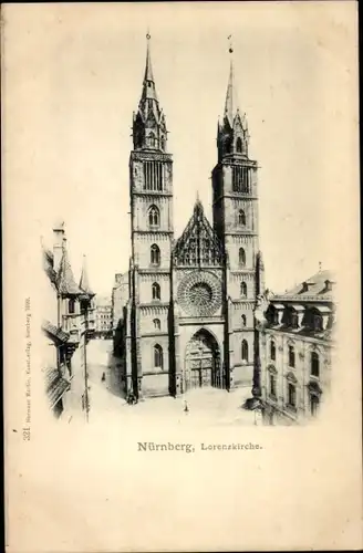 Ak Nürnberg in Mittelfranken, Lorenzkirche