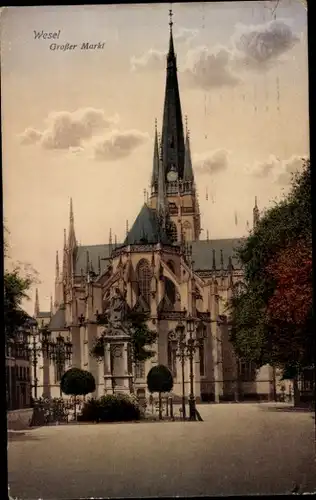 Ak Wesel am Niederrhein, Großer Markt