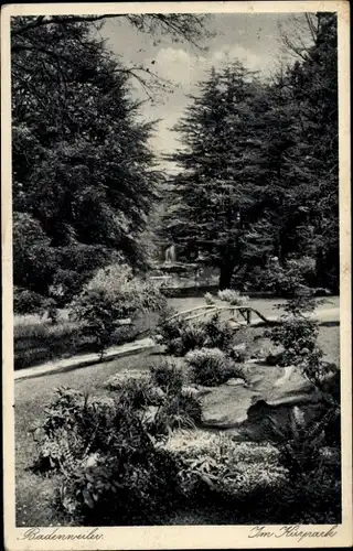 Ak Badenweiler im Schwarzwald, Im Kurpark