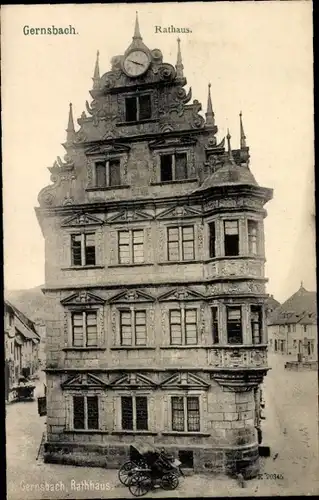 Ak Gernsbach im Murgtal Schwarzwald, Rathaus