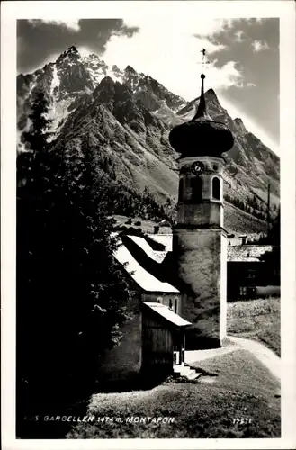 Ak Gargellen Montafon Vorarlberg, Kirchturm