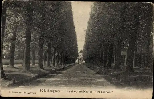 Ak Edegem Edeghem Flandern Antwerpen, Dreef op het Kasteel ter Linden