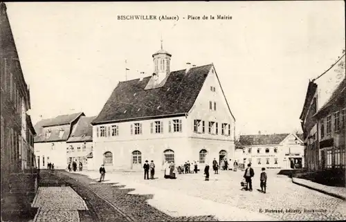 Ak Bischwiller Bischweiler Elsass Bas Rhin, Rathausplatz