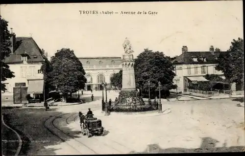 Ak Troyes-Aube, Avenue de la Gare