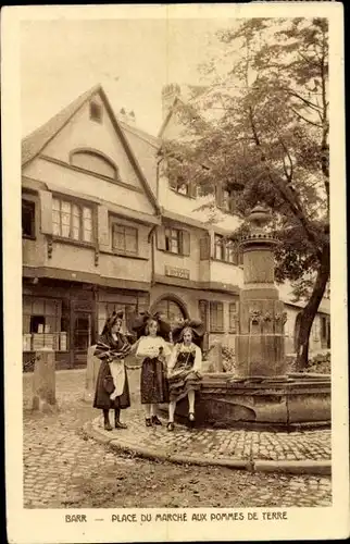 Ak Barr Elsass Bas Rhin, Place du Marché aux Pommes de Terre