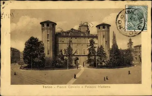 Ak Torino Turin Piemonte, Piazza Castello, Palazzo Madama