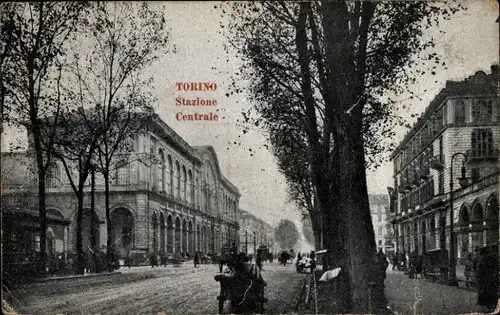 Ak Torino Turin Piemonte, Bahnhof