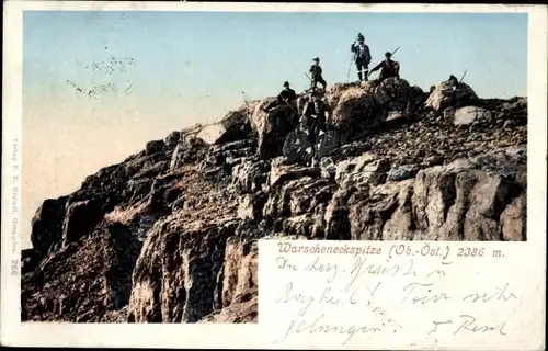 Ak Oberösterreich, Warscheneckspitze, Bergsteiger, Wanderer