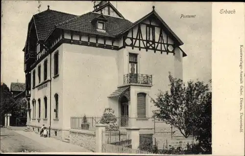 Ak Erbach im Odenwald Hessen, Postamt