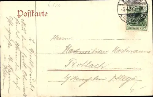 Ak Erbach im Odenwald Hessen, Postamt