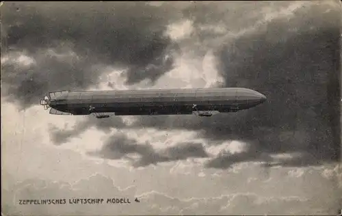 Ak Zeppelin'sches Luftschiff Modell 4