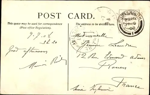 Ak Portsmouth Hampshire England, Rathaus