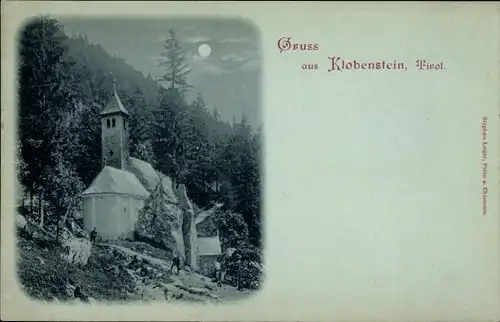 Mondschein Ak Klobenstein Collalbo Ritten Renon Südtirol, Kirche