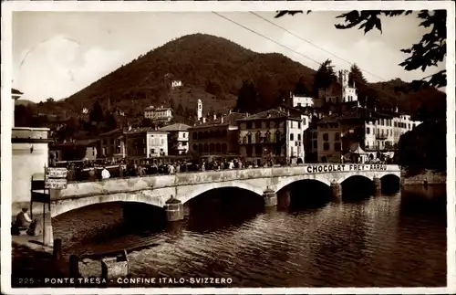 Ak Ponte Tresa Kt Tessin Schweiz, Confine Italo-Svizzero