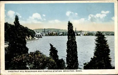 Ak Brighton Boston Massachusetts USA, Chestnut Hill Reservoir, Pumpstation