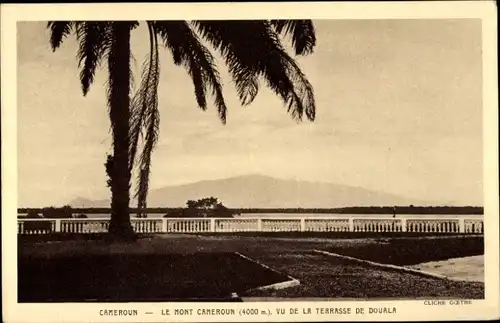 Ak Kamerun, Berg Kamerun von der Douala-Terrasse aus gesehen