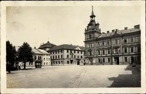 Ak Choceň Chotzen Reg. Pardubice, Namesti, Blick auf den Marktplatz