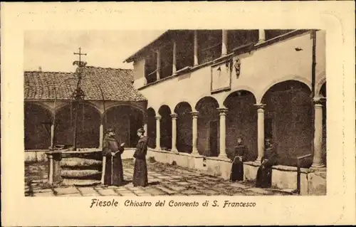 Ak Fiesole Toskana, Chiostro del Convento di S. Francesco