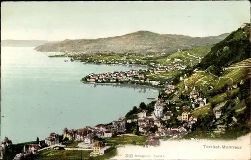 Ak Territet Montreux Kt. Waadt, Gesamtansicht