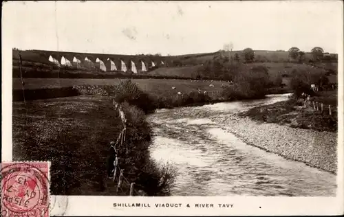 Ak Devon England, Shillamill-Viadukt, Fluss Tavy