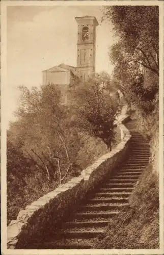 Ak Albogasio Lago di Lugano Lombardia, Turm, Treppe
