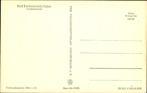 Ak Bad Freienwalde an der Oder, Leninstraße, Konsum-Kaufhaus