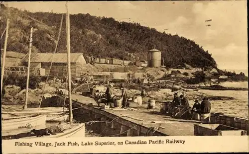 Ak Jack Fish Ontario Kanada, Fischerdorf, Lake Superior, Canadian Pacific Railway
