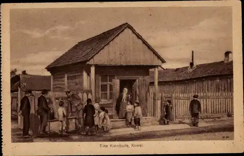 Ak Kowel Ukraine, an der Krambude