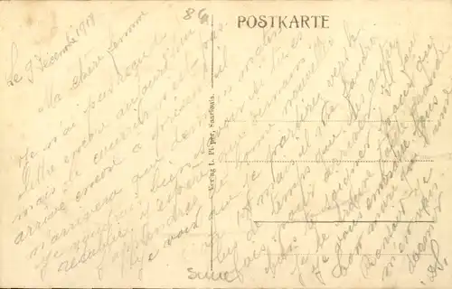 Ak Saarlouis im Saarland, Volksschule