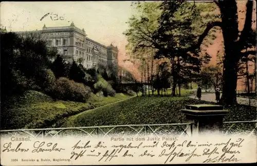 Ak Kassel in Hessen, Partie mit dem Justizpalast