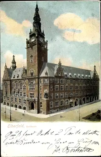 Ak Elberfeld Wuppertal, Rathaus