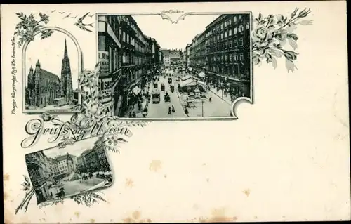 Ak Wien 1, Stefansdom, Hoher Markt, am Graben