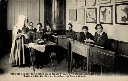 Ak Biard Vienne, Larnay Institution, Einrichtung für Taubstumme und junge Blinde