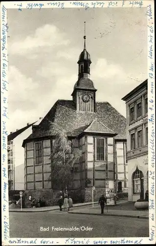 Ak Bad Freienwalde an der Oder, Straßenpartie