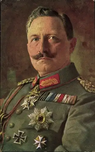 Künstler Ak Kaiser Wilhelm II., Portrait, Uniform, Orden